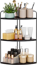 Bathroom Counter Organizer,Countertop Organizer,Vanity Organizers,Bathroom Storage,Bathroom Sink Caddy,Counter Shelf,Corner Counter,Corner Shelves(Black)