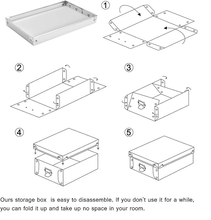 SEEKIND Decorative Storage Boxes with Lids,Water-Proof Storage Bins for Shoes,Clothes,Office …