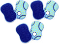 Microfiber Double Sided Scrub & Wipe Sponge Pad for Kitchen & Bath - Safe on Dishes, Sink & Non-Stick Cookware - Reusable Machine Washable Durable & Long Lasting (6pc)