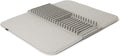 Umbra UDRY Rack and Microfiber Dish Drying Mat-Space-Saving Lightweight Design Folds Up for Easy Storage, Large, Light Grey