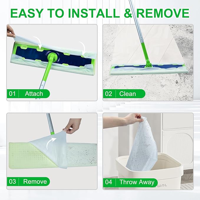 20 Count XL Wet Pads Refills for Swiffer Sweeper XL Mop, Disposable X-Large Wet Mopping Cloths, Extra Large Size Pads Refill for Multi-Surface Floor Cleaning (Mop not Included)