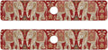 Kitchen Sink Splash Guard 2 PCS 30 Inch Sink Faucet Mat Splash Guard for Bathroom Countertop Water Absorbent Foldable Cuttable Soft Washable Red Retro Elephant Flowers
