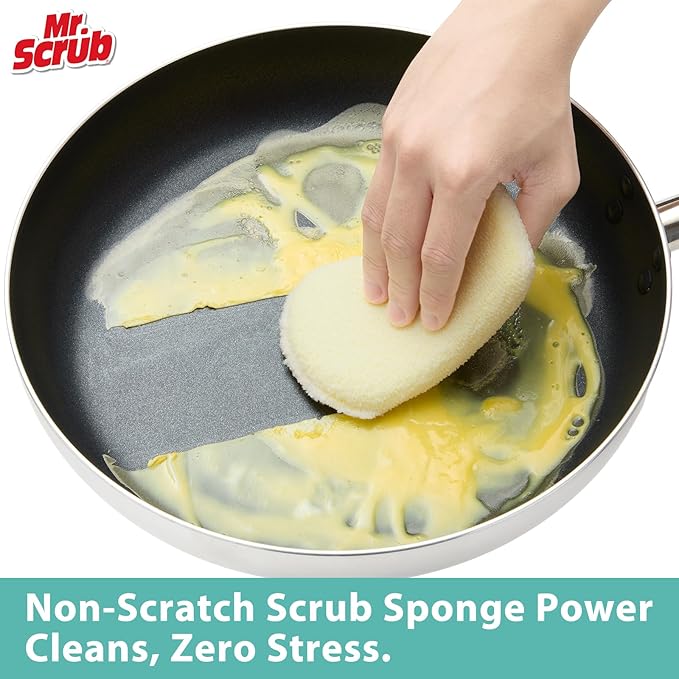 Sponges Kitchen Scrub Dish Sponge Scouring Pad, 24 Pack Cleaning Brush Scrubber Supplies for Soap, Dishwashing Dinnerware Sets Pan Pot Glass Dishwasher Sink Bathroom Towels Cloth Rags Holder