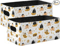 Closet Storage Bins 2 Pcs Felt Open Home Storage Containers Organizer with Handles Collapsible Shelf Basket for Home Office Craft Room Classroom Fabric Gold Pirate Octopuses Sailbat