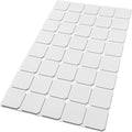 Kinbear Bath Mat for Textured Tub: Silicone Bathtub Mat Foldable Shower Mat Non Slip Tub Mat No Suction Cups 28 X 17.7Inch - White
