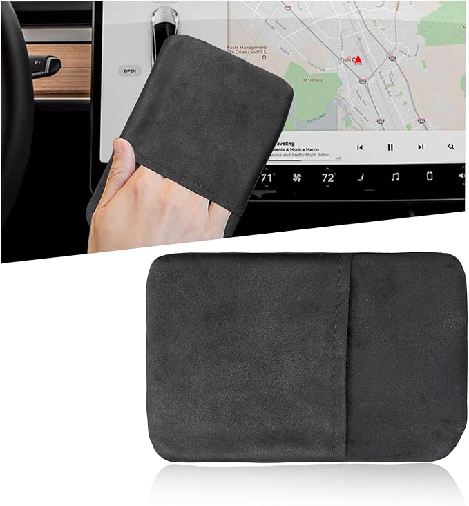 Car Screen Cleaner, Microfiber Auto Screen Cleaning Pad, Foldable Touch Screen Cleaner Cloth for Vehicle Dashboard LCD Display, Interior Car Accessories