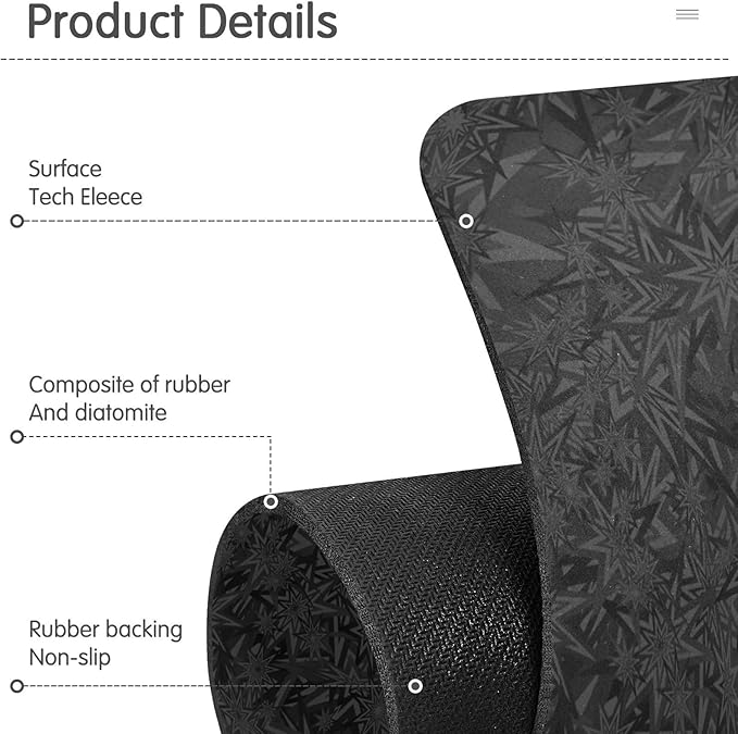 Kitchen Sink Splash Guard 2 PCS 30 Inch Sink Faucet Mat Splash Guard for Bathroom Countertop Water Absorbent Foldable Cuttable Soft Washable Black