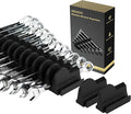 48 pcs Modular Wrench Organizers for Tool Drawers - Wrench Rack with Metric&SAE Labels, Perfect Tool Storage Holder. Gift for father, brother and boyfriend (Black without Magnet)
