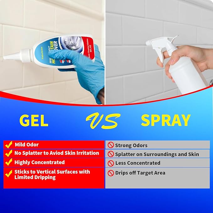 Home Stain Remover Gel – Stubborn Stain Cleaner No Harsh Scrubbing Required (Front Loader Washing Machine Seal Washing Machine Seals, Sinks & Tiles | No-Slip Formula | 8H Penetration)