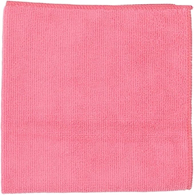 Dense-Weave Microfiber Kitchen Cloth 6/12 pk | Super-Absorbent, Lint-Free, Thick & Long-Lasting(Rosy,12pk)