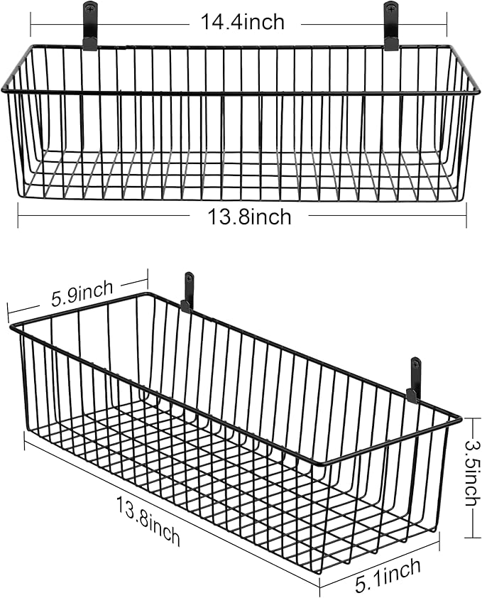 Wetheny Toilet Paper Basket ( 1 Pack) - Black Wire Basket Metal Basket for Bathroom farmhouse decor - Wire Storage Baskets for organizing toilet tank topper, countertop
