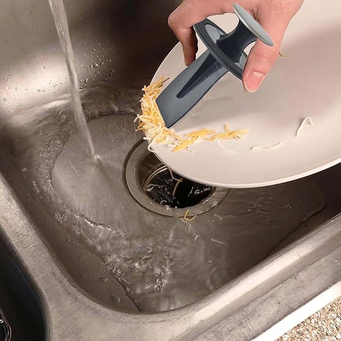 2 in 1 3 1/8 Inch Garbage Disposal Sink Baffle Splash Guard and Garbage Disposal Scraper, Disposal Quiet Cover Splash Guard, Quiet Collar Sink Baffle for Moen, Waste King, Whirlaway, GE Disposer