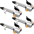 Honoson 4 Pieces 1/4 NPT Lever Blow Gun Air Nozzle Dust Cleaning Blower Gun with Rubber and Safety Tip Nozzles Air Tool for Home Shop Garage Industry(Black)