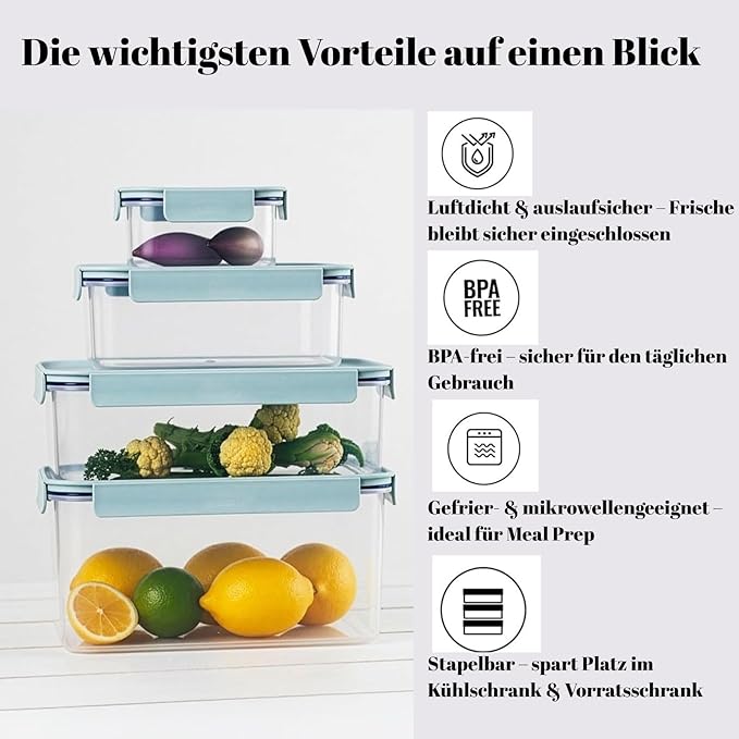 LocknLock HPL413 Classic-Plus Plastic Food Storage Container with Lid for Kitchen, Lunch, Meal Prep, and Leftovers, BPA-Free, Airtight, Leakproof, Microwave, Dishwasher, Freezer-Safe, 420ml