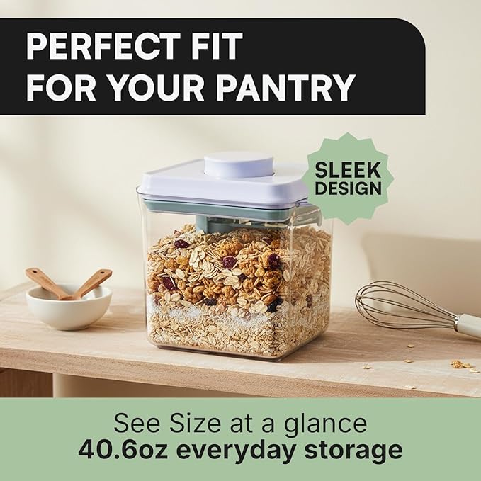 Bop Top | Airtight Meal Prep Containers with Lids | Food Storage Container Sets | Snack and Overnight Oats Fridge Organizer | Pantry and Kitchen Organization