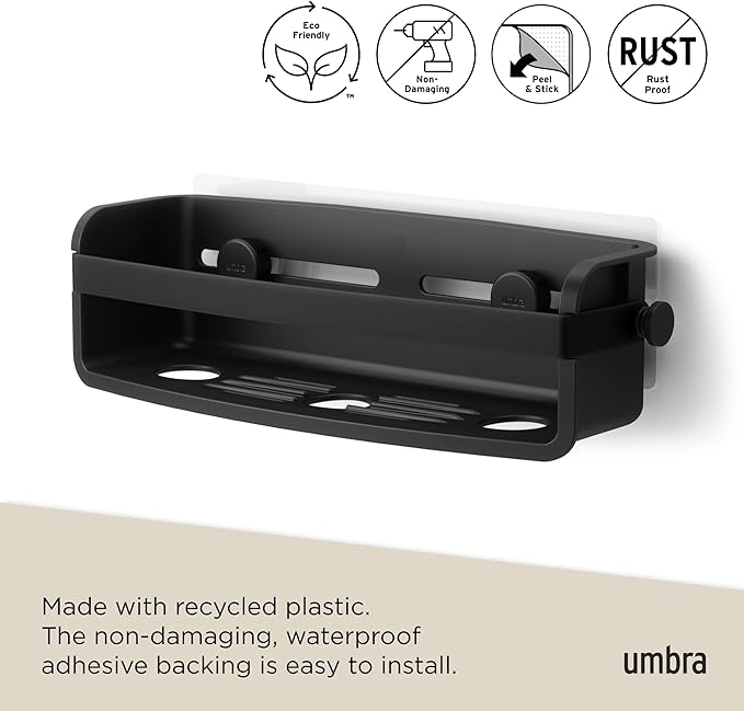 Umbra Flex Adhesive Bin, Black