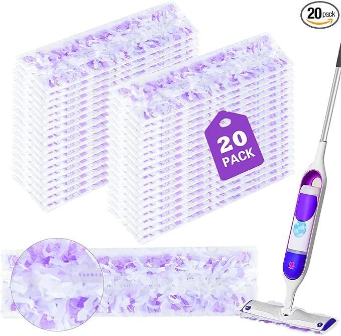 20 Pack Power Mop Refills for Swiffer Power Mop Refills, Disposable Multi-Surface Mop Refill Pads for Swiffer Wet Pads Refill, 12-Layer Thickened Mopping Pads for Swiffer Power Mop Pads