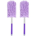 Mini Duster for Cleaning, 360° Bendable Hand Dusters with Extension Pole, Washable Small Duster for Car Interior, Office, Furniture