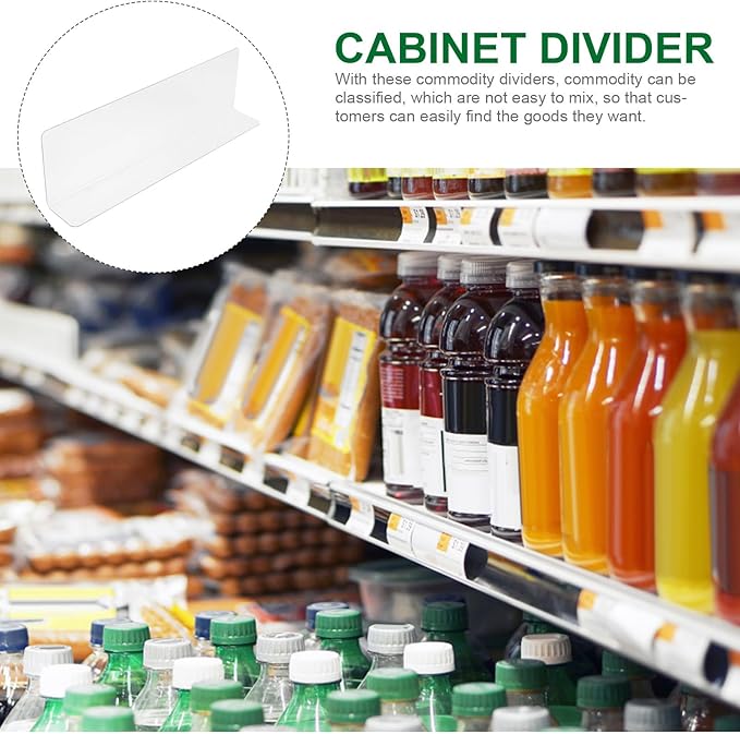 RUNROTOO Shelf Dividers -Shaped Flexible PVC Organizers for Closet, Retail Shelves and Dresser Storage