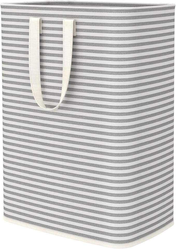 Lifewit 1 Pack Laundry Hamper Large Collapsible Laundry Baskets, Freestanding Waterproof Clothes Hamper with Easy Carry Handles in Laundry Room Bedroom Bathroom College Dorm, Grey, 65L