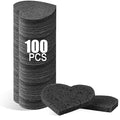 100-Count Compressed Facial Sponges for Estheticians Heart Shape Natural Cellulose Sponge Professional Cosmetic Spa Sponges for Face Cleansing, Massage, Pore Exfoliating, Mask, Makeup Removal, Black