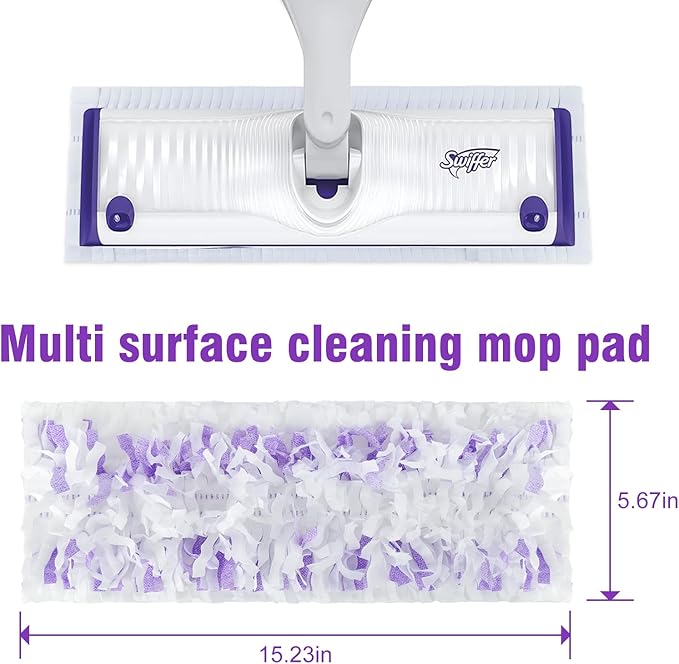 80 Pack Power Mop Refill Pads for Swiffer Power Mop , Disposable Swifter Wet Pad Refills for Swiffer, Replacement Spray Wet Pads Refills for Multi-Surface&Wood Floor Cleaning