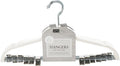 Simplify Velvet hangers - Plastic Hangers with Zink Hooks - Hangers for Pants, Shirts, Clothes - Ivory - Pack of 6 - 0.16" x 16.93" x 9.06"