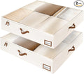 StorageWorks Underbed Storage Box, Under Bed Clothes Organizer With Sturdy Structure and Ultra Thick Fabric, 33" L x 31" W x 6 ¾ "H, 2 pack