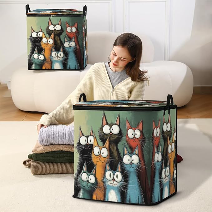 2pcs closet organizers and storage under bed,clothing blanket sweater sheet bedding comforter duvet quilt pillow toy storage bags with lids,dorm room essentials for containers 95L