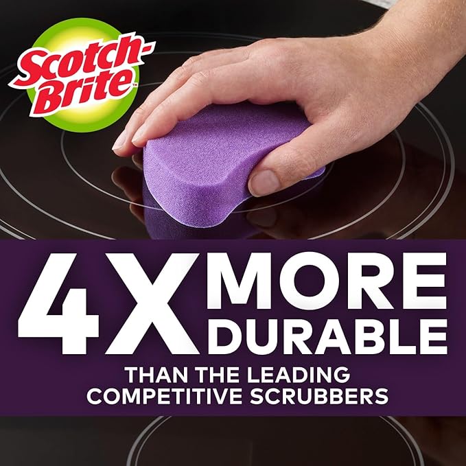 Scotch-Brite™ Glass Cooktop Pads , 5.1INx3.0 IN x0.9 IN , ( 129mm x 76mmx 22mm) EA
