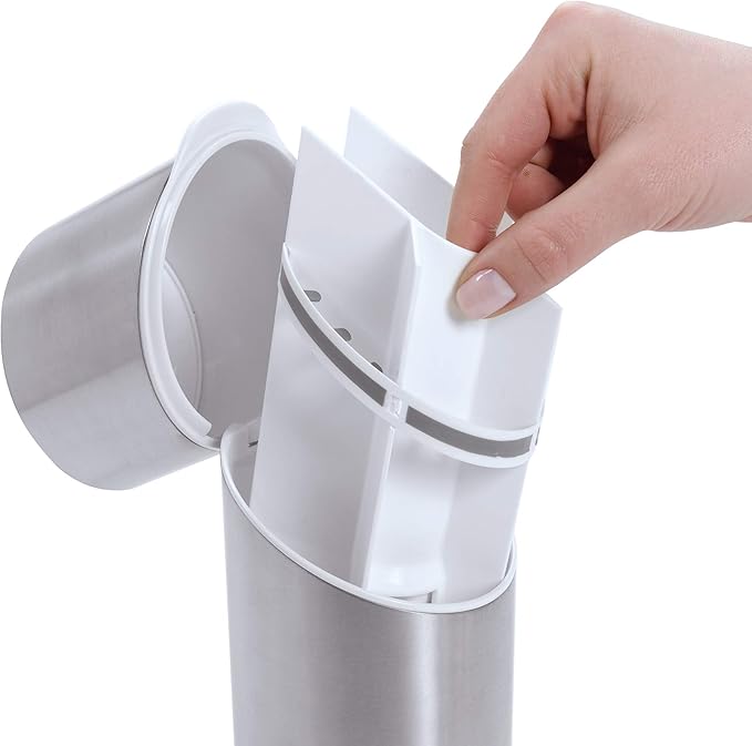 OXO Good Grips Stainless Steel Toothbrush Organizer, Bathroom Organizer and Storage, Toothbrush Holder for Countertop, Sleek Modern Bathroom Accessories