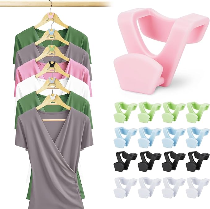 Smartor Closet Organizers and Storage, College Dorm Room Essentials, 60 Pack Clothes Hangers Connector Hooks Space Saving Hangers for College Students Girls Organization for Closet Space Saver