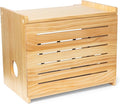Wooden WiFi Router Storage Box - Deluxe Wall Mountable Decorative Modem Shelf Hider Cover with Cable Management System - Rustic Home Organization Solution for Routers Up to 11" Tall - Pine