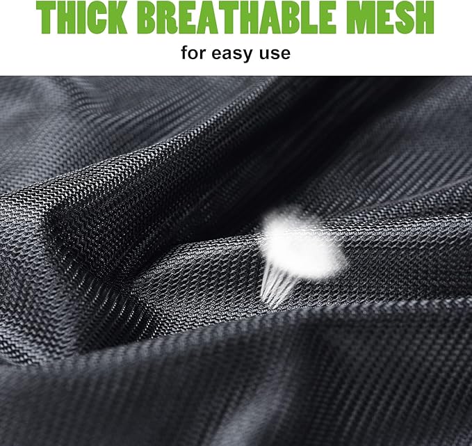 OTraki 20x24 inch Mesh Laundry Bags 2 Pack Fine Mesh Heavy Duty Drawstring Bag Washable Medium Toy Sack Washing Bag for Home Dorm Hotel Camp Beach Travel Storage Don't Drying, Melting 140-176℉ Black