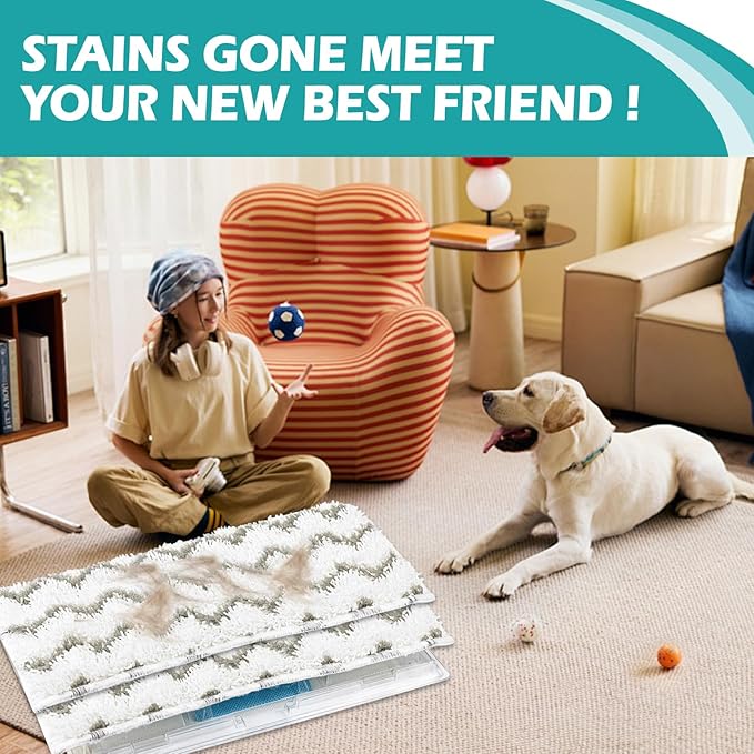 Reusable Replacement Pads Fit Shark Vac Mop VM252 VM251 VM250 VM200 VM190 VC205 QM250, Reusable Wet and Dry Mop Pads, Vacuum Mopping Pad Refills for Hard Floor Cleaning（4）
