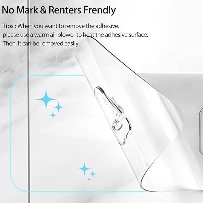 Uninol Shower Caddy Organizer with Hooks,Self Adhesive Bathroom Shelves,No Drilling Bathroom Organizers and Storage,Perfect for RV, Apartment, Home Decor,2 Pack Silvery