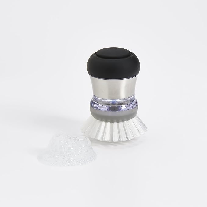 OXO 2 Pack Kitchen Soap Dispensing Brush Refills, Nylon Bristles, White, 3x3x1.5 Inches (Pack of 4)