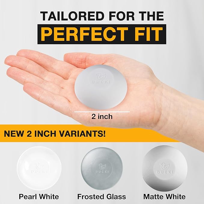 Ducki Wall Protectors - 4 Matte White- Self Adhesive, Reusable Solution for Stopping Wall Damage & Noise from Doors,Refrigerator & More in Your Home or Office -Durable, Shock Absorbent & Discreet