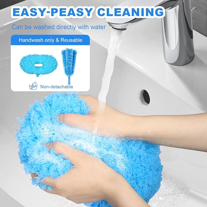 Storystore Ceiling Fan Cleaner Duster - Adjustable Duster with Extension Pole,Dusters for Cleaning Fan Blade, Walls and Cobweb (Round / 4Claw)