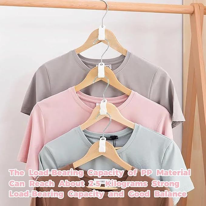 50 PCS Hanger Connector Hooks, Space Saving Hangers, Closet Hanging Organizer for College Dorm Room Essentials, Thickening Upgrade (Pink-50 Pcs)