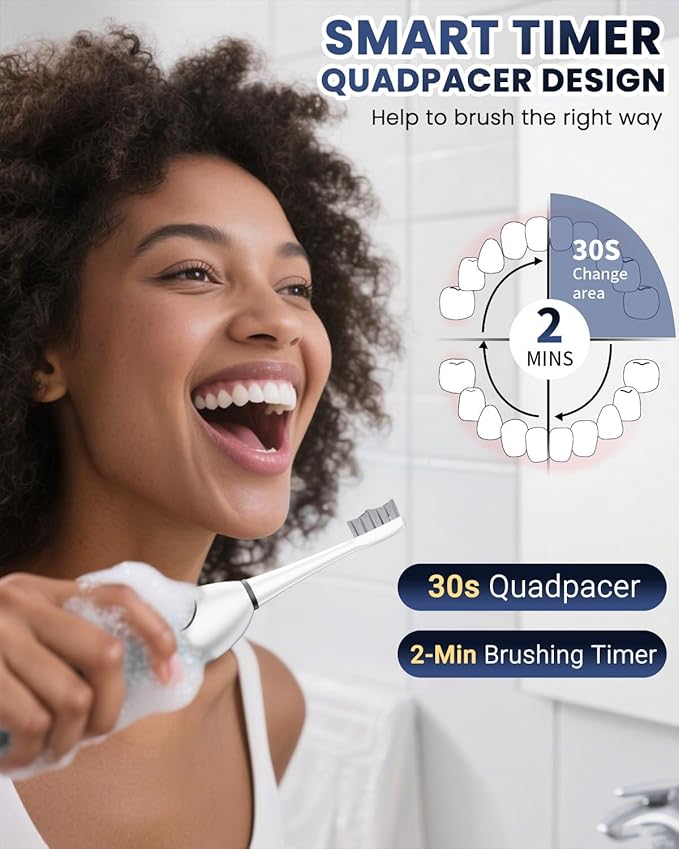 Electric Toothbrush with Water Flosser Combo in One - Sonic Flossing Toothbrushes for Teeth Cleaning, Rechargeable,Portable Cordless Water Flosser for Adults, 17oz Large Tank, 3 Modes & 5 Brush Heads