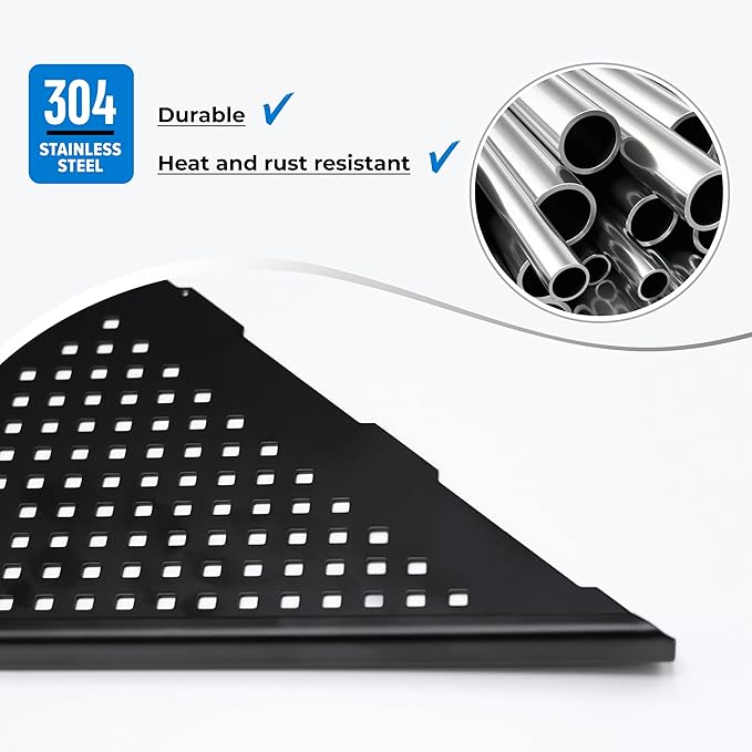 FerdY 2-Pack 10" Matte Black Recessed Corner Shower Shelf, for Tiled Bathroom Walls, 304 Stainless Steel Floating Shelf, Shower Caddy Storage Shelves, No Drilling Required, Point Triangle