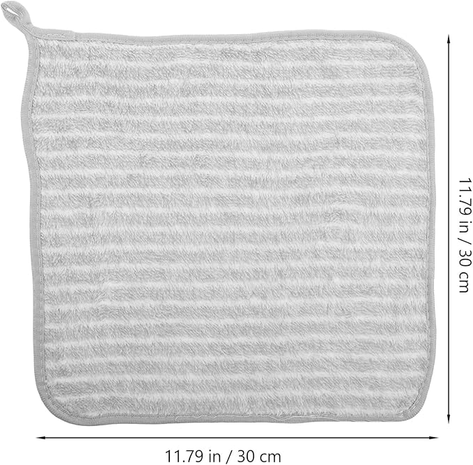 10pcs Large Grey Kitchen Rags Highly Absorbent Dishwashing Cloths Reusable Microfiber Cleaning Cloths for Household Dish Drying and Oil Removal