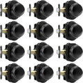 Haidms Black Closet Door Knobs Interior, Passage Interior Door knobs, Matte Black Indoor Closet Doorknobs for Closet or Hall (12 Pack)