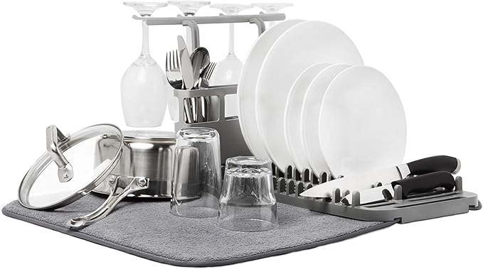 Umbra Udry Dish Rack with Dry Mat