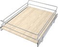 Pull Out Cabinet Organizer 18" W X 22" D, Slide Out Drawers For Kitchen Organizers and Storage, Pull Out Drawers For Cabinets Capacity Heavy Duty Caddy, Cabinet Shelves Wood Chrome, Pantry Storage