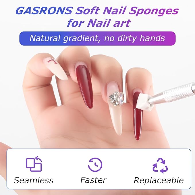Soft Nail Sponges（150PCS）, Reusable Nail sponges,Nail DIY sponges, Nail Art sponges, 1PCS Grabbing Pen and Nail Brush Professional Accessories Manicure Salon Supplies