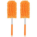 Mini Duster for Cleaning, 360° Bendable Hand Dusters with Extension Pole, Washable Small Duster for Car Interior, Office, Furniture
