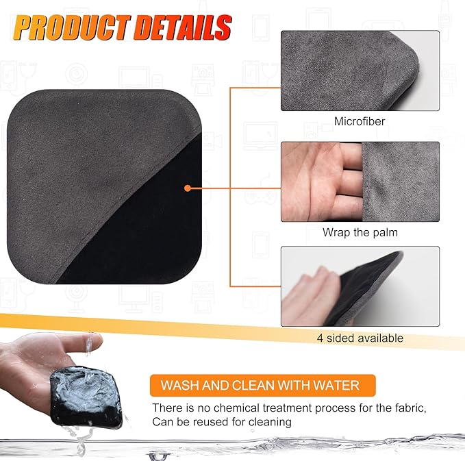SuperKaKa 2PCS Car Screen Cleaner- Vehicle Touchscreen Microfiber Cleaning Cloth, Touch Screens Clean Wipes Cars Interior Accessories Universal for Tesla Dashboard Display (Gray)