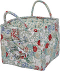 Boho Fabric Storage Basket, Large Capacity Laundry Basket, 12.2'' x 10.23'' x 10.23'' Collapsible Laundry Hamper with Easy Carry Handles (C Multi-Color 4, L)